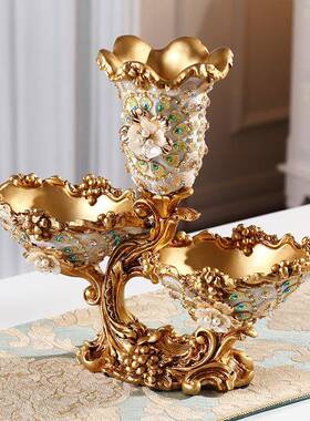 欧花镶钻花瓶摆件餐桌创式意多功能花插客厅瓶复装饰品电视柜古花