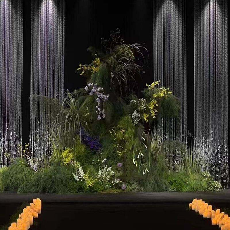 婚礼舞台珠亚婚力亮片吊顶银色线克帘挂件庆酒店DD1216宴会厅圆片,淘宝优惠券,粉丝福利购,淘宝优惠卷