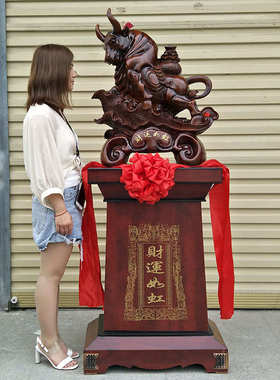 落地招财牛摆件客厅办公室店铺酒店大厅前台摆设饭店公司开业礼品