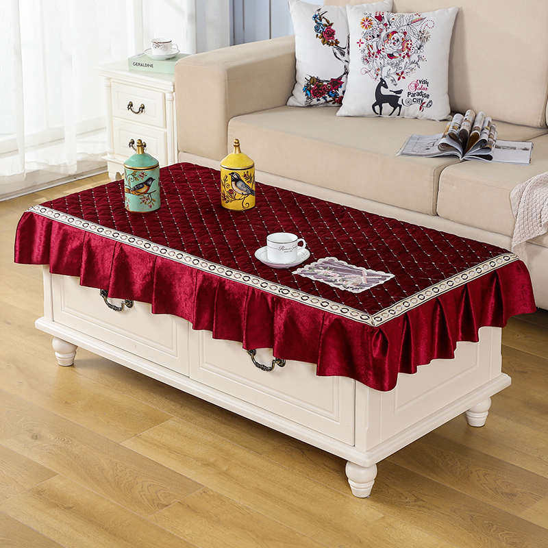 长方形茶几罩套客厅桌布餐桌台布盖巾布艺蕾丝家用桌垫加厚茶几垫,淘宝优惠券,粉丝福利购,淘宝优惠卷