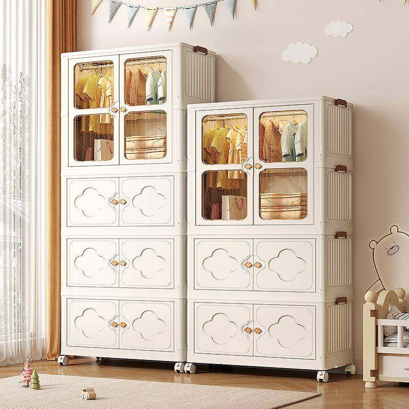用塑料折叠衣柜免安装开门儿童可动折叠箱衣橱小户型对家收移8088,淘宝优惠券,粉丝福利购,淘宝优惠卷