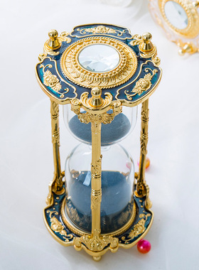 金属沙漏计时器15分钟家居饰品装饰客厅摆件生日结婚礼物新婚闺蜜