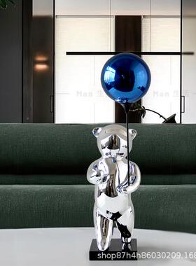 轻奢高档柜气球熊装雕塑创QVW意样板间儿童房饰客厅电视玄关工艺