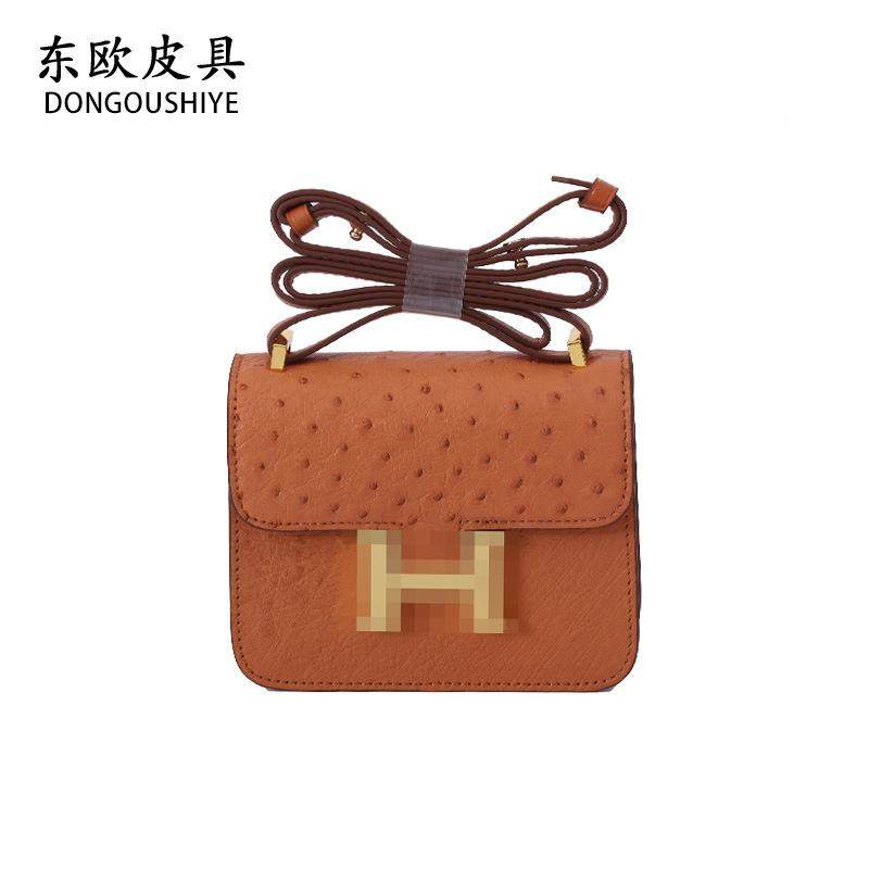 新ZFG款鸵鸟皮迷你HK扣小方包创意可爱零钱包源头K工高厂级感小废,淘宝优惠券,粉丝福利购,淘宝优惠卷