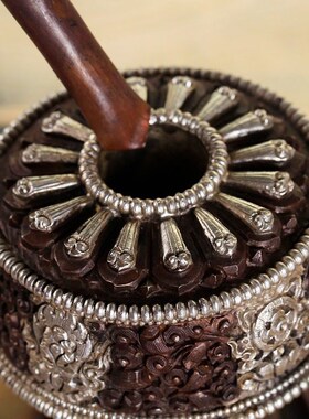 尼泊壶纯铜藏族贲巴壶西藏藏传用手工做旧净水壶文巴壶净水杯