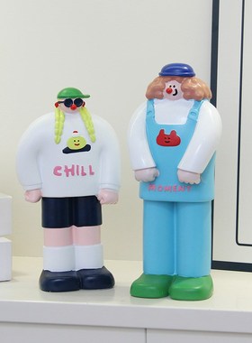 ins面包人摆件蛋糕店烘焙房摆设咖啡馆吧台人物装饰品开业送礼物