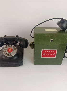 红色怀旧老物件老式电话机手摇拨号机磁石电话机战争纪念道具摆件