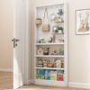 Perforated board storage rack solid wood door behind floor rack sandwich ultra-thin bookshelf storage P rack cheese thin cabinet with narrow gap