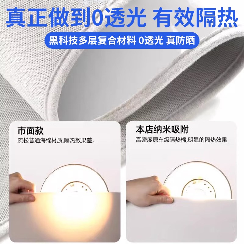 适用腾势D9天窗遮阳帘静电吸附式天幕挡板车顶部防晒N8隔热N7配件 - 图1