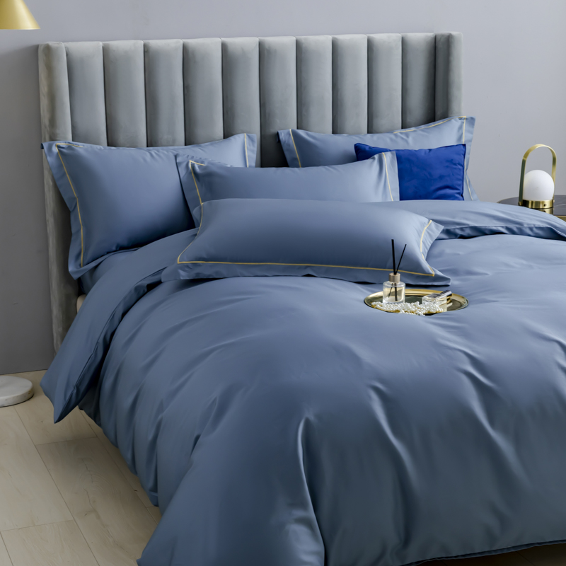 订做定制100支长绒棉四件套床包组80支纯棉三件套全棉大被套被罩 - 图1