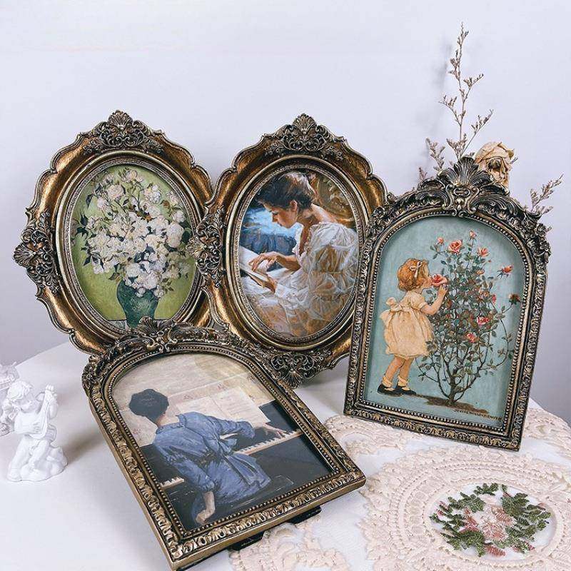 画法式客厅卧室复相框摆装饰欧古式轻奢雕花椭圆形挂墙件XX86226,淘宝优惠券,粉丝福利购,淘宝优惠卷