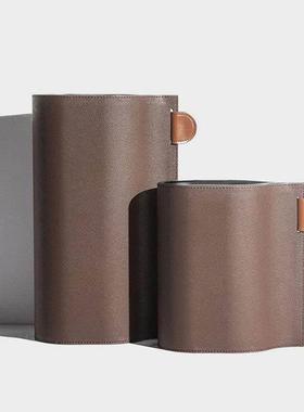 轻奢风金属皮革创意艺术花器花瓶摆件桌面客厅装饰品样板间装饰品