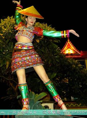 玻璃钢人物雕像民族团结雕塑少数民族铜雕户外广场铸铜加工制作厂