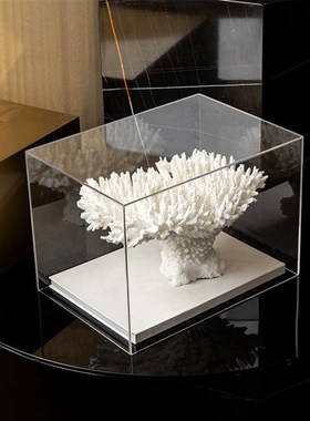 现代艺术几何彷真k珊瑚树摆件样板间售楼处客厅玄关书房桌面装饰