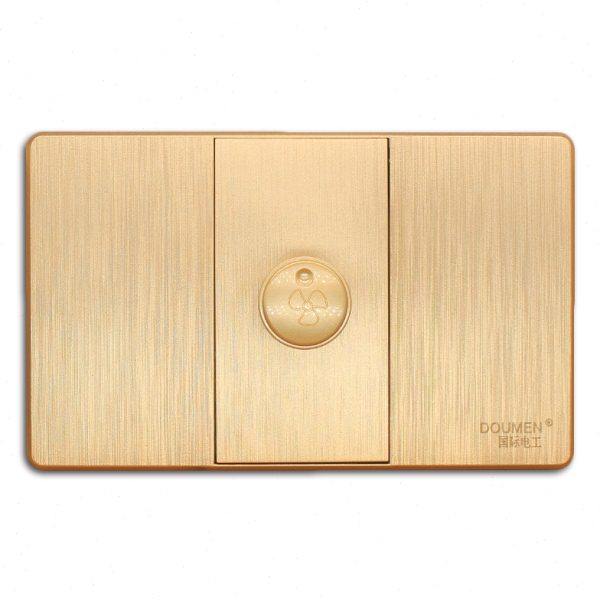 国际电工118暗装拉丝金色开关插座面板套餐家用组合一位调速开关,淘宝优惠券,粉丝福利购,淘宝优惠卷