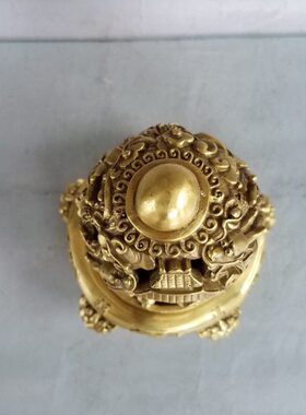 全铜九转乾坤鼎摆件 时来运转九龙鼎 客厅办公室家居装饰礼品摆设