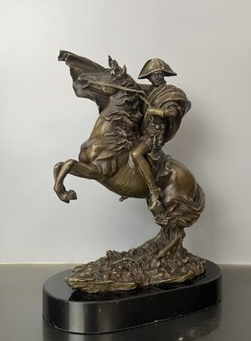 铜雕拿破仑铜像客厅展示加电视酒柜玄关欧式名人雕塑摆件创意摆设