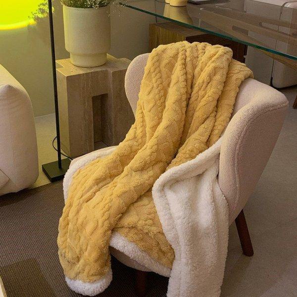 软糯超舒适！塔芙绒羊羔绒毛毯冬季办公室午睡毯加厚法兰绒珊瑚绒,淘宝优惠券,粉丝福利购,淘宝优惠卷