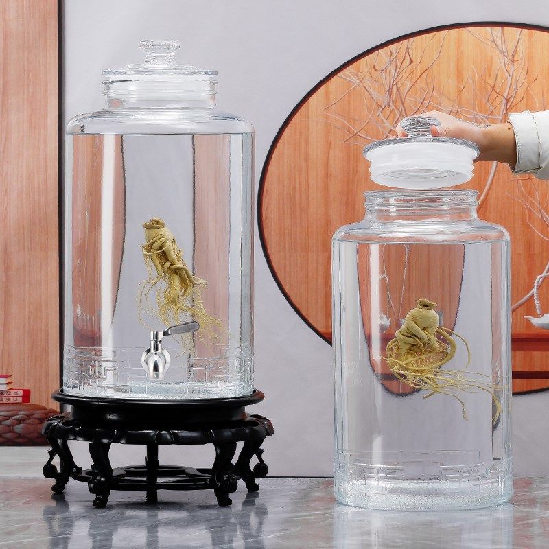 Special wine bottle for soaking wine f High-end soaking wine bottle 10 catties 20 catties 30 catties container thickened sealed wine jar wine jar glass