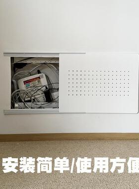 ?表箱装饰画多Fh($p&aq媒体信号箱遮挡简极薄推拉强弱电电箱极哑