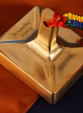 西藏黄铜阿弥陀佛随身擦擦模像泥复D制工具清图案家用客厅摆件金