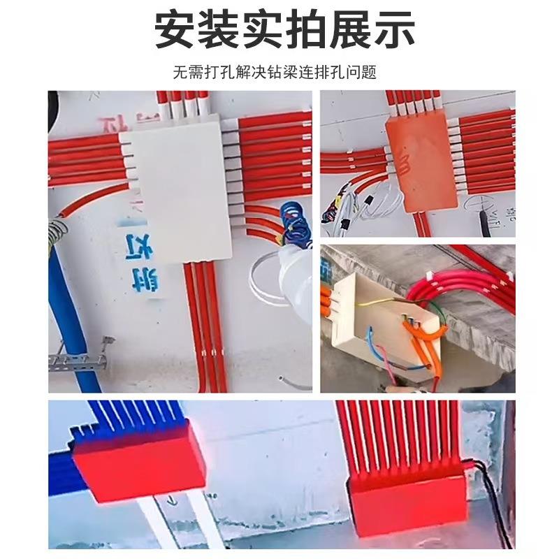 pvc过梁分线盒过路盒明线过线盒阻燃接线盒电线装饰暗盒天花线管 - 图2