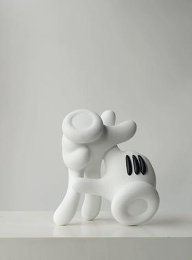 现代简树约脂植绒动酒物人物卡通童房公仔摆件雕塑儿家GQM居店样