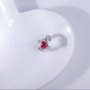 Kikixie Sparkling original design 925 sterling silver ruby ring, personalized and luxurious