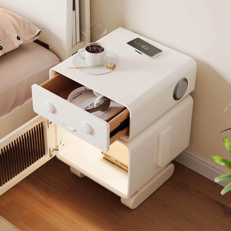 8奶油风床头柜儿卧室机器人创意多智功CTG-JQR能床边V柜可爱小型,淘宝优惠券,粉丝福利购,淘宝优惠卷