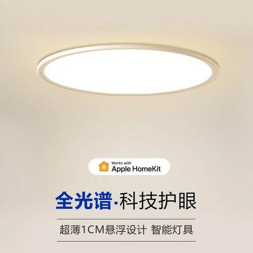 超薄1cmRa9童全光谱护眼吸顶lS04082ed客厅灯灯儿学习7卧室灯小爱 - 图1