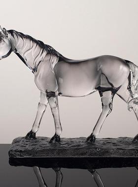 轻奢艺X8714术明骏马装马饰品摆件透树视脂工艺客厅电柜酒柜摆设