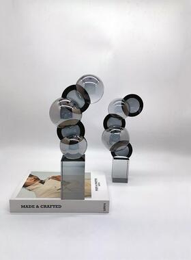 书架设装饰软售装现简约黑色装饰品书DZS镇样板房楼处代摆客厅摆