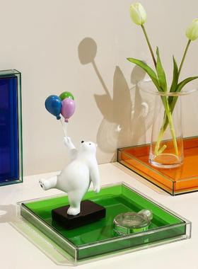 现代简约创意亚克力用托221盘工收纳摆饰件客厅茶几餐桌家家居装