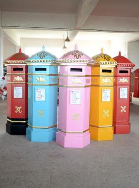 铁ys008伦风复古艺邮筒信报箱模英型家软软装居饰摄影道具储物柜