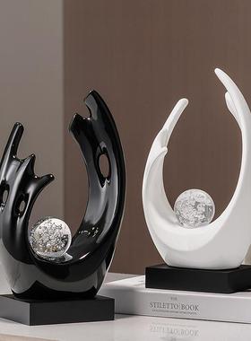 掌上珠明摆奢感客ltao9279厅玄关办公室轻桌面酒柜电视柜装饰件工