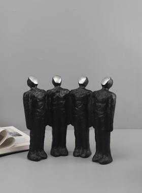 欧式奢抽象人物仰望者轻树脂摆件客装厅室玄关酒店软装家卧1238居