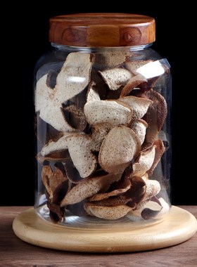 密封罐底托架竹木简约圆形花盆垫20CM展示罩摆件木制托盘