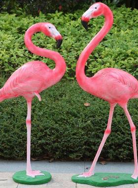 小户外观园林景仿真烈鸟玻璃钢雕塑摆件景观品花园庭院水池YHS装