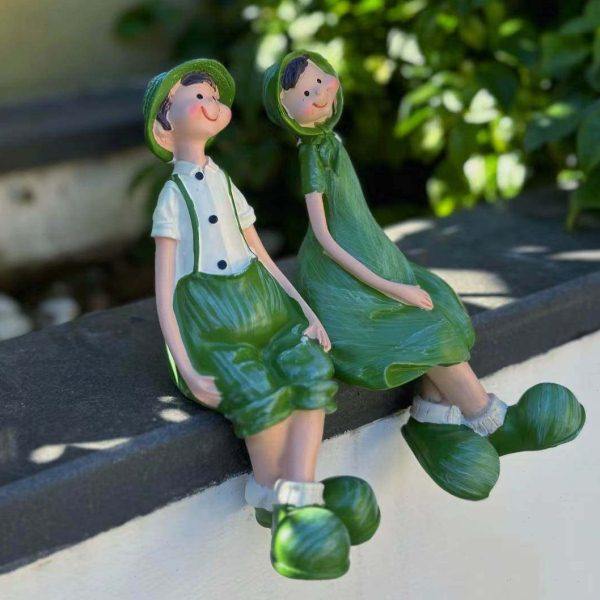 花园摆件吊脚娃娃阳台庭院造景家居客厅电视柜露台花架园艺装饰品,淘宝优惠券,粉丝福利购,淘宝优惠卷