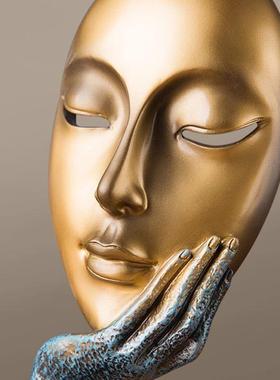 思考者创意小件家装饰电视柜现术代摆简约个性K103/K10面居具脸谱