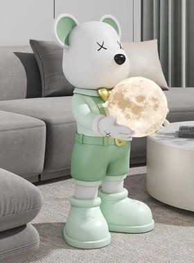新款RKD5703暴熊抱室月球灯落地摆件饰客厅力电视柜卧床头柜新家