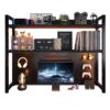 Desktop multi-layer simple bookshelf K multi-function student desk storage shelf iron hole board can be placed on the table