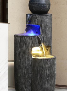 创意流水摆件现代客厅加湿入r口大厅财富阳台简易水系统装