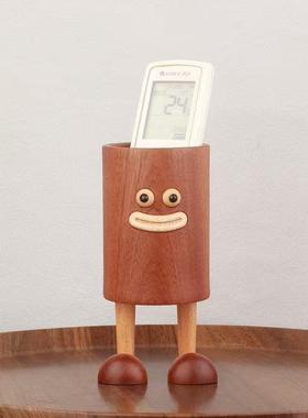 创意实木大嘴笔筒搞怪MNN-0011趣味笔筒多学功能筒生桌文具收纳摆