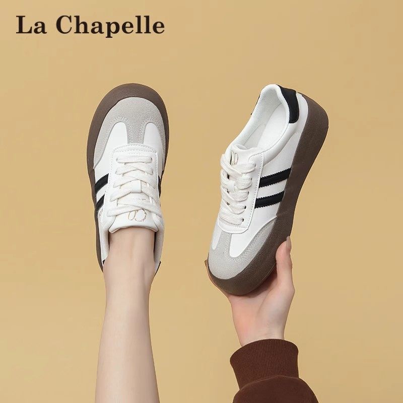 拉夏贝尔德训鞋女2026春季新款女鞋百搭休闲复古板鞋厚底小白鞋子,淘宝优惠券,粉丝福利购,淘宝优惠卷