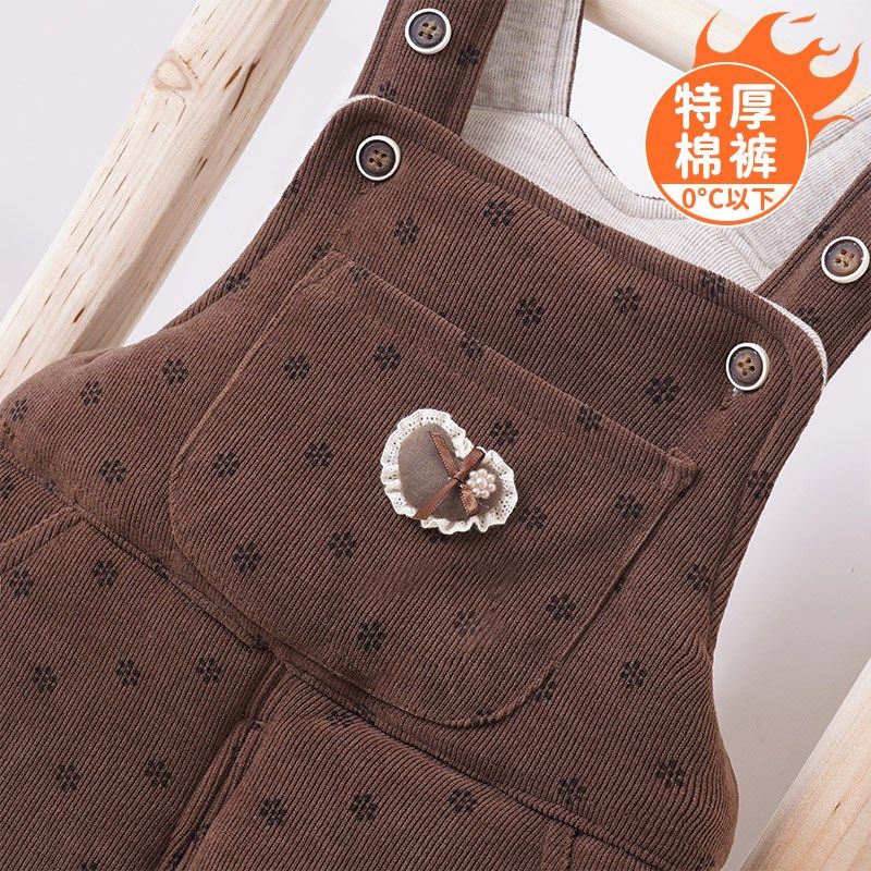 秋冬季男女宝宝背带裤加厚棉绒小月龄儿童冬天外穿背带棉裤可开裆,淘宝优惠券,粉丝福利购,淘宝优惠卷