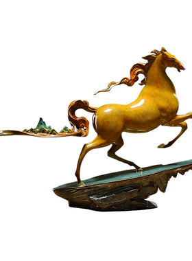 荣芙铜马艺术摆件开业乔迁送礼品办公室马到成功软装饰雕塑工艺品