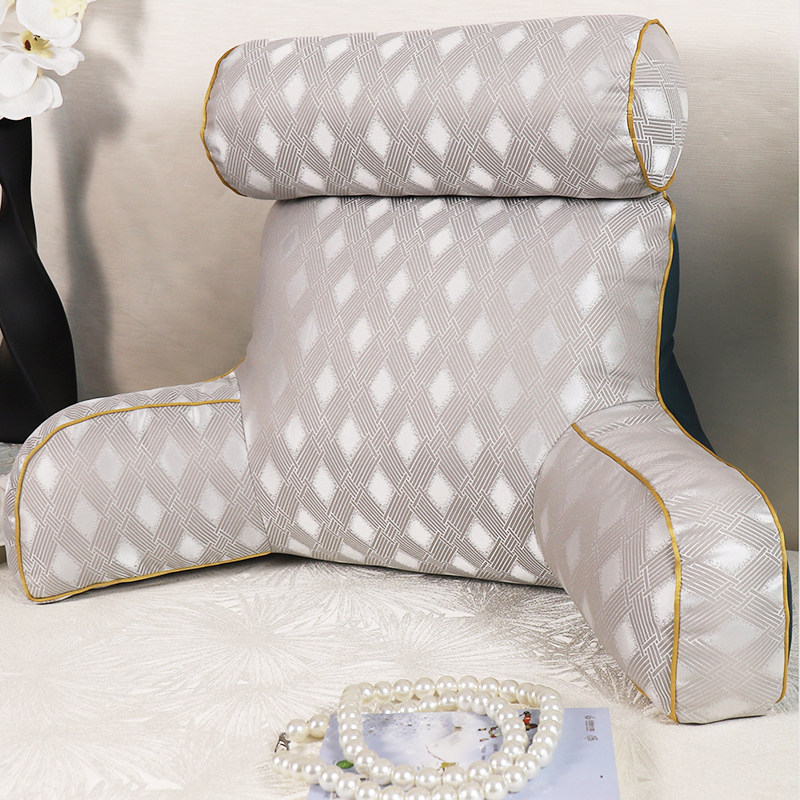 Bedside cushion waist pillow bed sofa bay window soft package cylindrical neck pillow large backrest pillow cushion removable for pregnant women