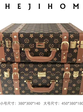 手提箱衣帽间家居展厅公寓样板间衣柜箱子收纳盒储物盒装饰品摆件