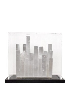 现代简约亚克力防尘罩摆件大理石底座家居装饰透明工艺展示盒摆设